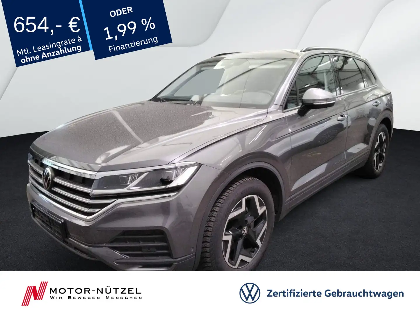 Volkswagen Touareg 3.0 TDI 4M DSG LED+NAVI+AHK+AIR+ACC+SHZ Grau - 1