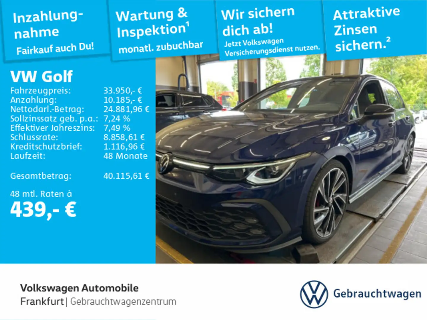 Volkswagen Golf VIII 2.0 TDI DSG GTD Navi IQ.LIGHT - LED-Ma Braun - 1