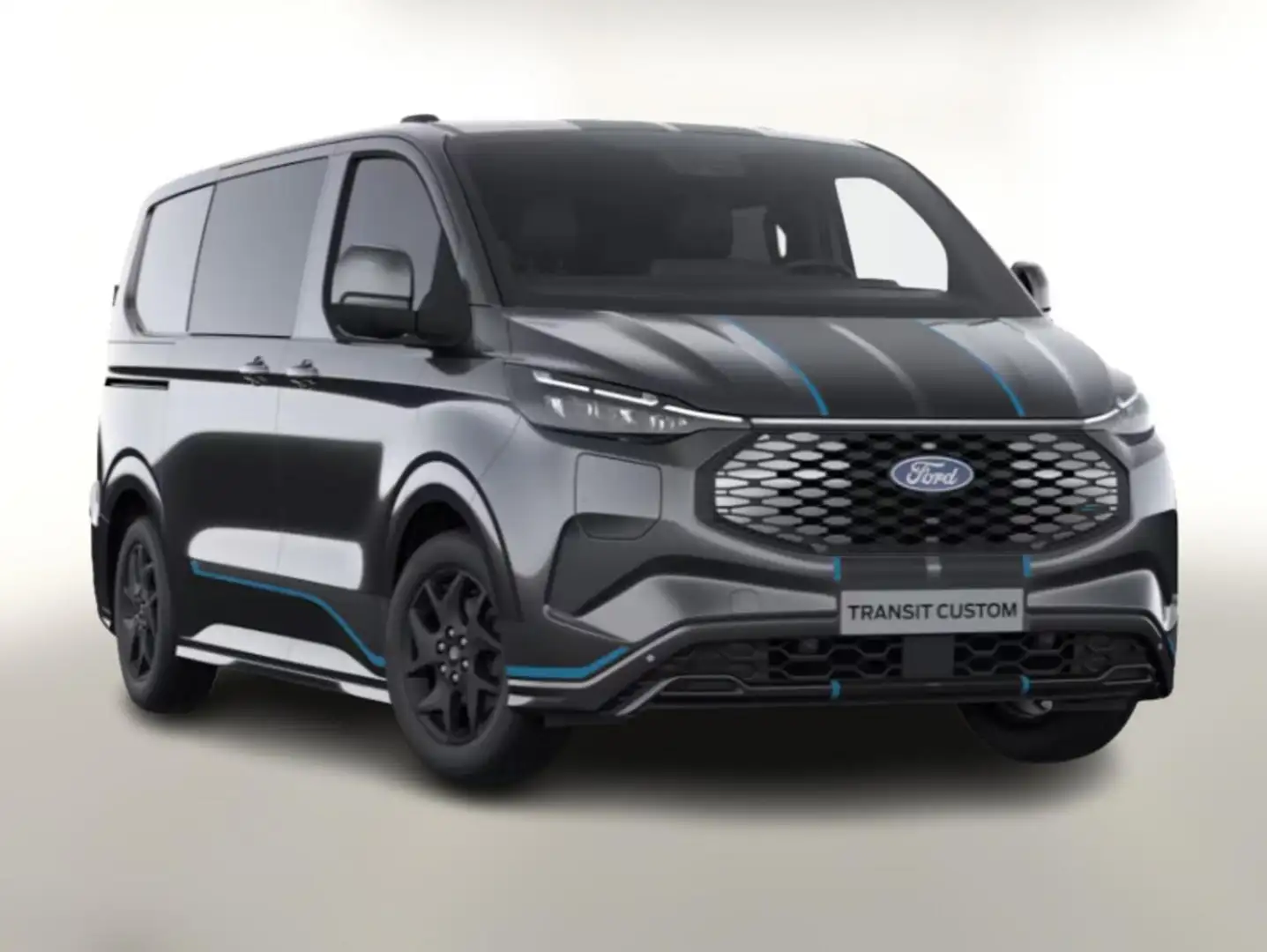 Ford E-Transit Custom Sport DCiV 71kWh L1 AHK LED SHZ 160 kW (... Grau - 1