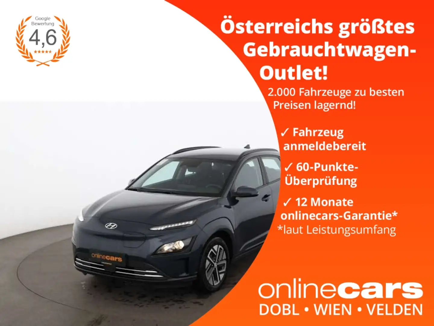 Hyundai KONA Select Elektro 39kWh Aut RADAR ASSIST R-CAM Blau - 1