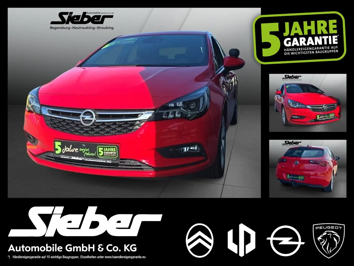 Opel Astra K 1.4 Turbo Dynamic *LED-Matrix*AHK* Rood - 1