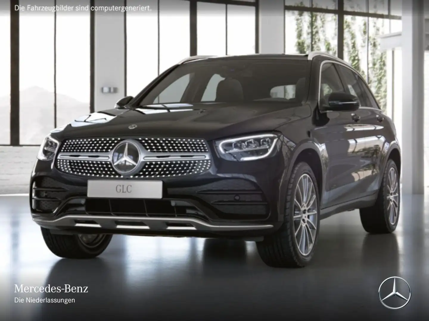 Mercedes-Benz GLC 300 de 4M AMG+PANO+LED+KAMERA+HUD+KEYLESS+9G Schwarz - 2