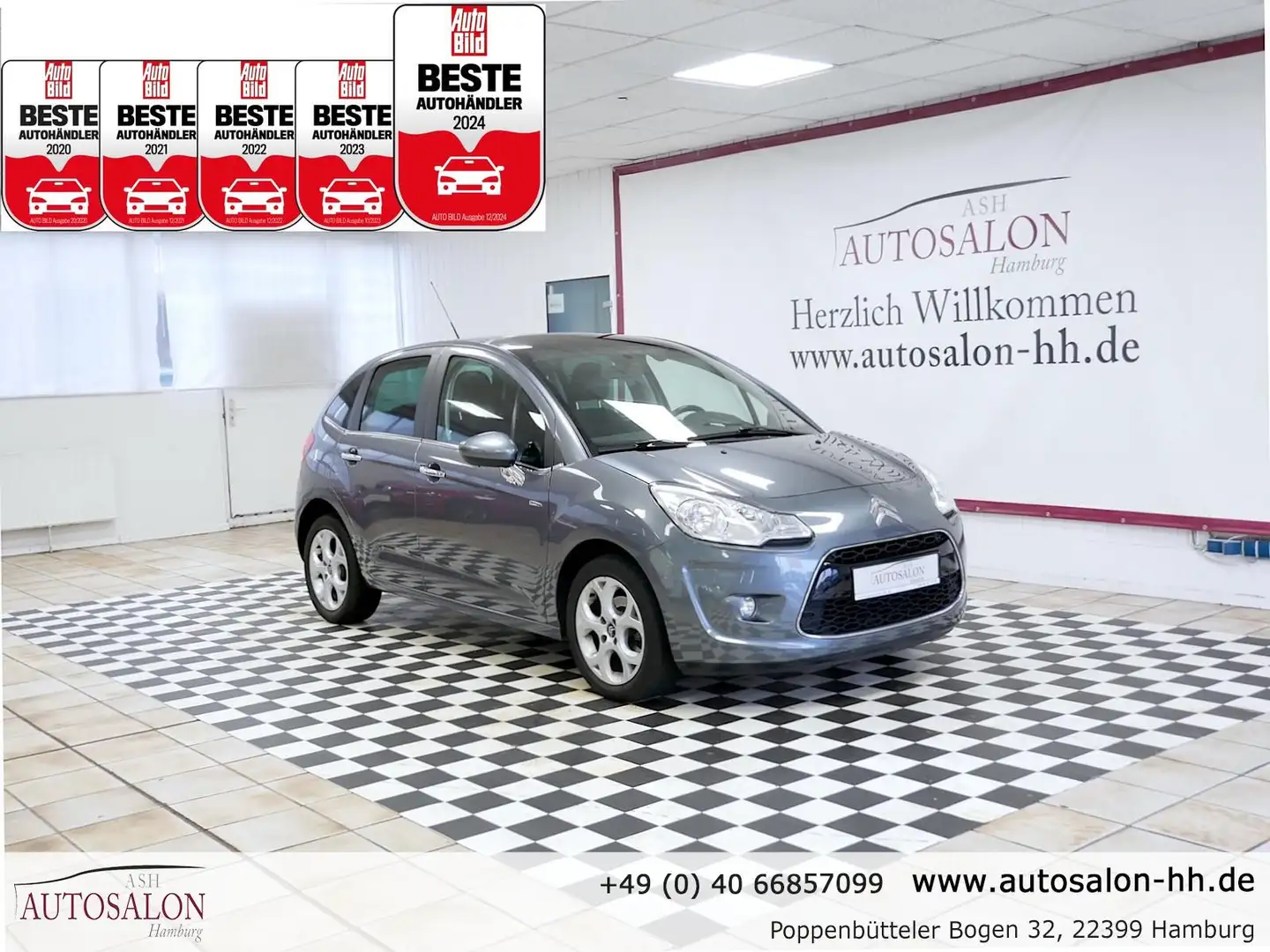 Citroen C3 Exclusive*3Vorb*PDC H*Alcantara*Steuerkette NEU*Pa Grau - 1