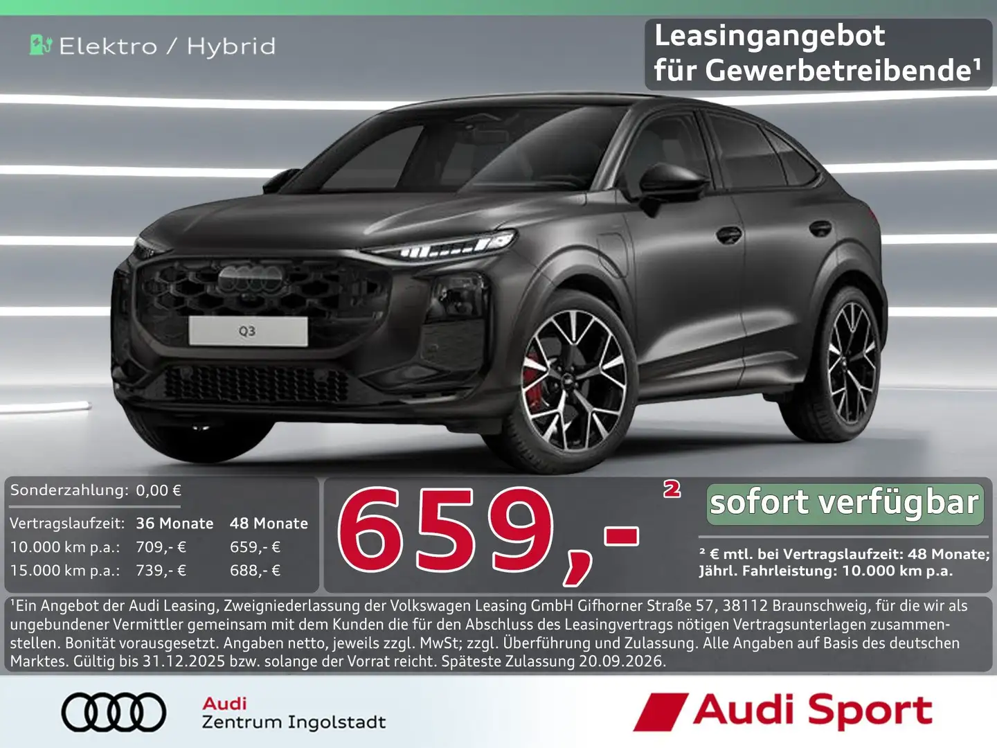 Audi Q3 Sportback e-hybrid S tronic PANO UPE 76.330,- Brun - 1