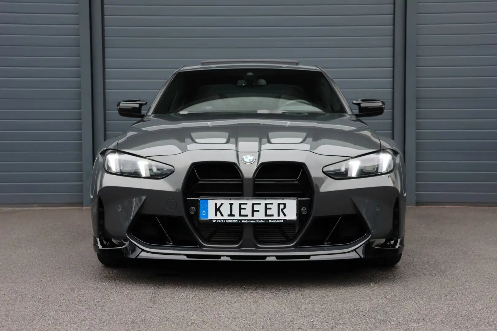 BMW M3 Competition/HUD/H&K/SHZ/LHZ/CarPlay/TTW/R19 Gris - 2