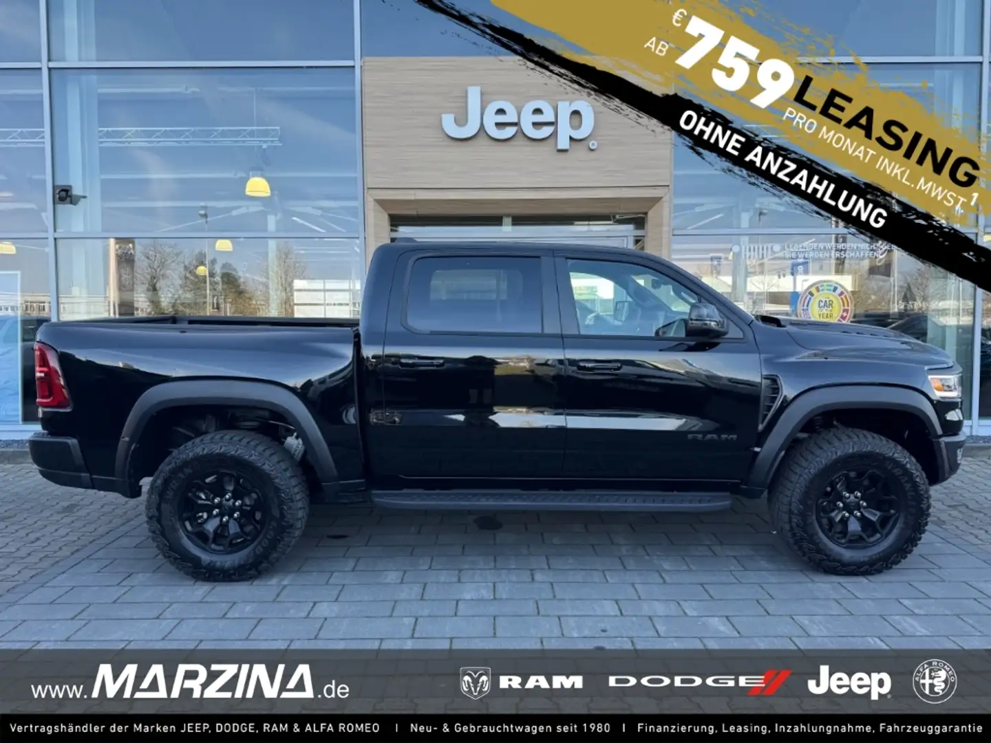 Dodge RAM 1500 RHO Muskelpaket 540PS!! HUD AHK El. Panodach Negro - 1