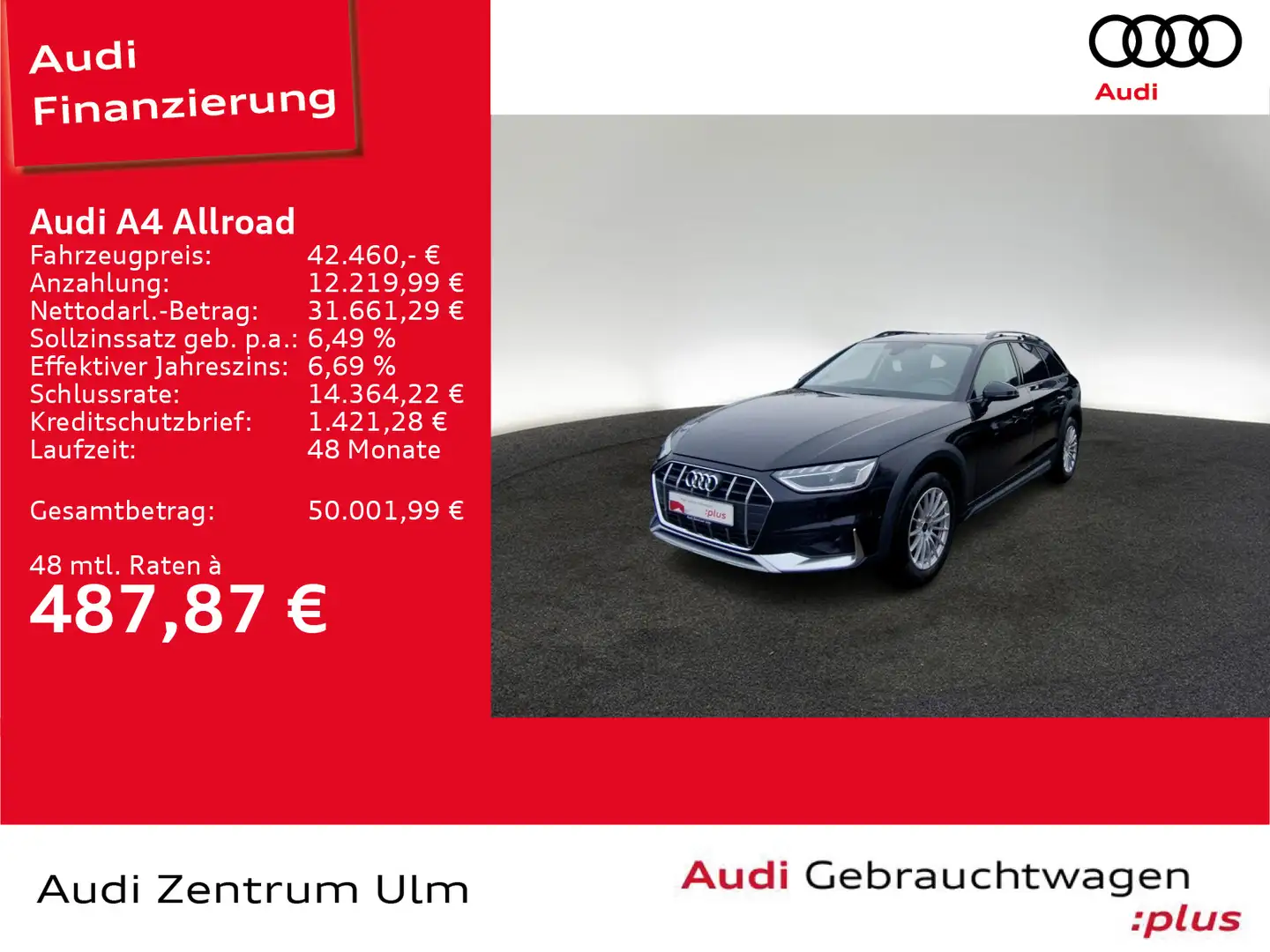 Audi A4 allroad A4 allroad 40 TDI qu AHK-VORB. HuD LED NAVI STHZ Schwarz - 1
