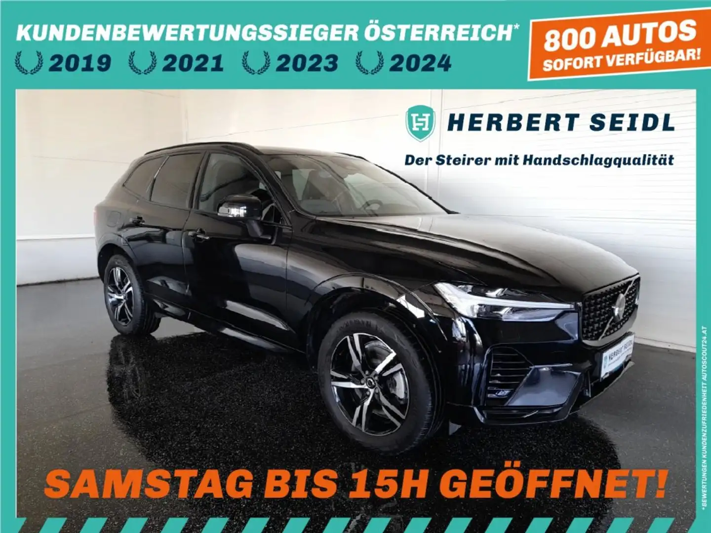 Volvo XC60 T6 R-DESIGN 4x4 PHEV Aut *19 ZOLL / VOLL LED / NAVI / STANDHZG / TEILLEDER / AHV + KAMERA / E-KLAPPE* Schwarz - 1