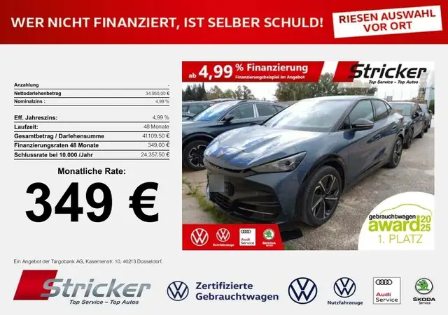 CUPRA Tavascan Endurance 210/77 349,-ohne Anzahlung Navi Kamera