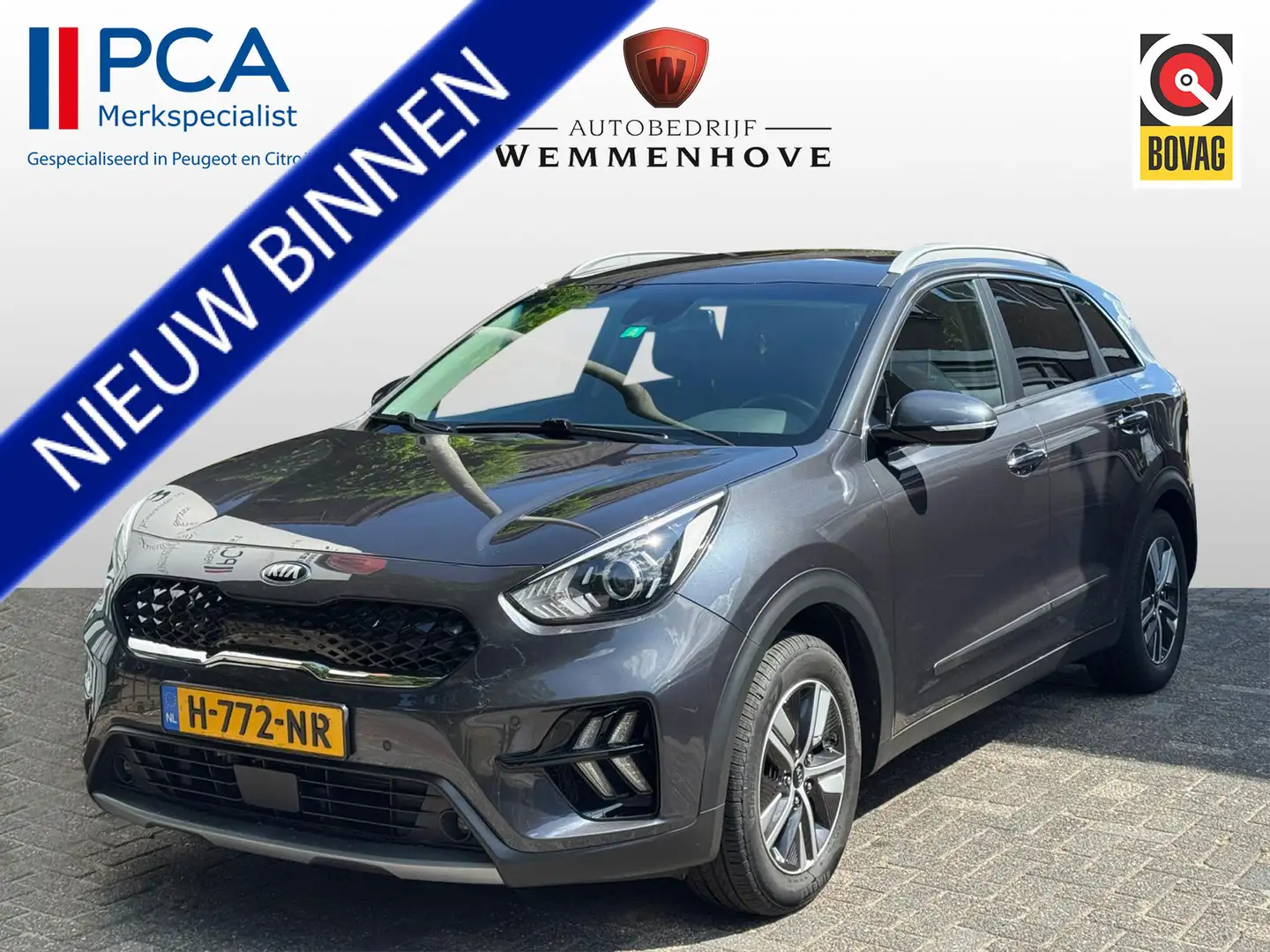 Kia Niro 1.6 GDi Hybrid DynamicLine Airco/Navi/Camera/Licht Grijs - 1