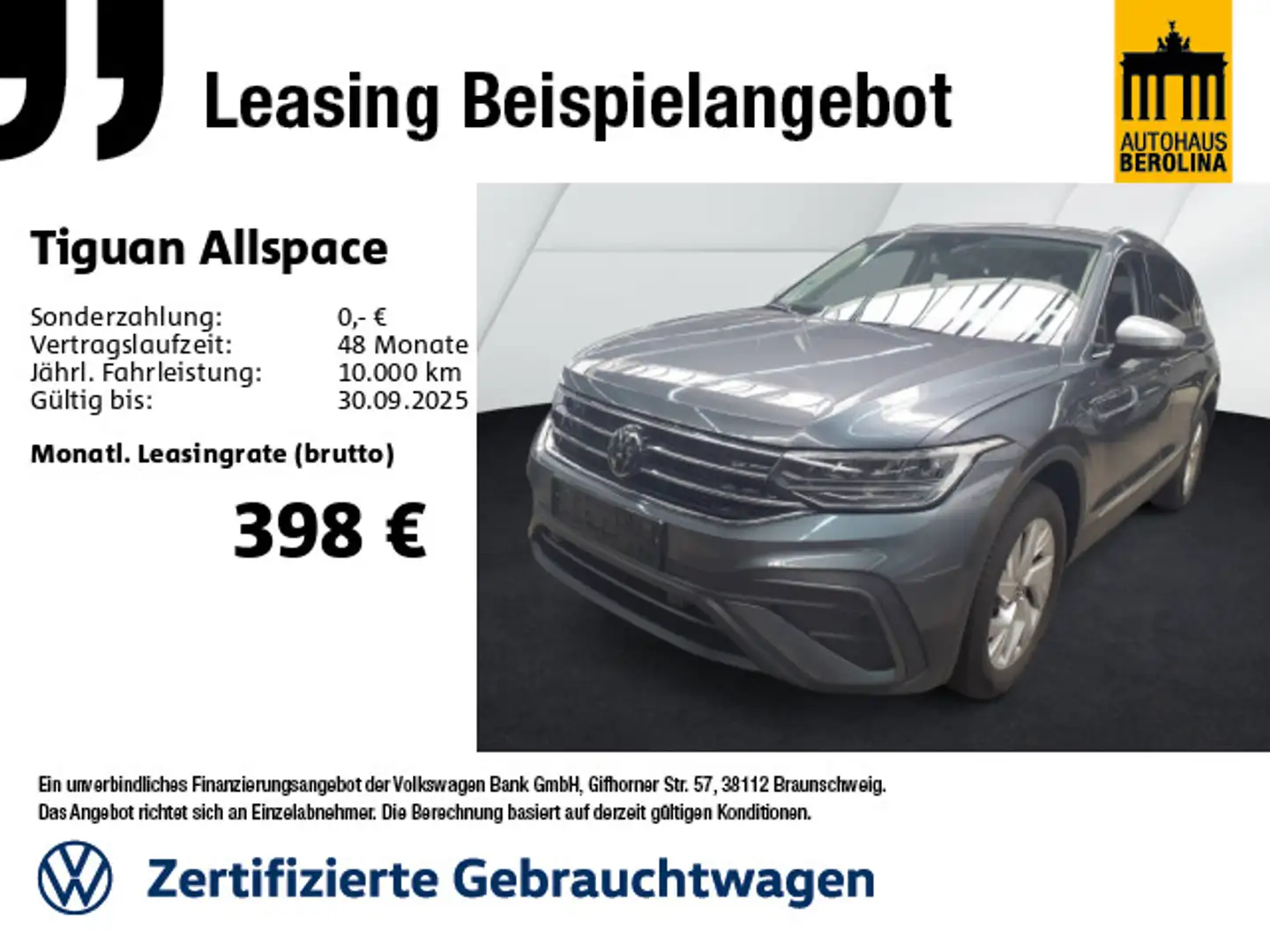 Volkswagen Tiguan Allspace 2.0 TDI Life DSG *7-Sitzer*AHK* Grau - 1