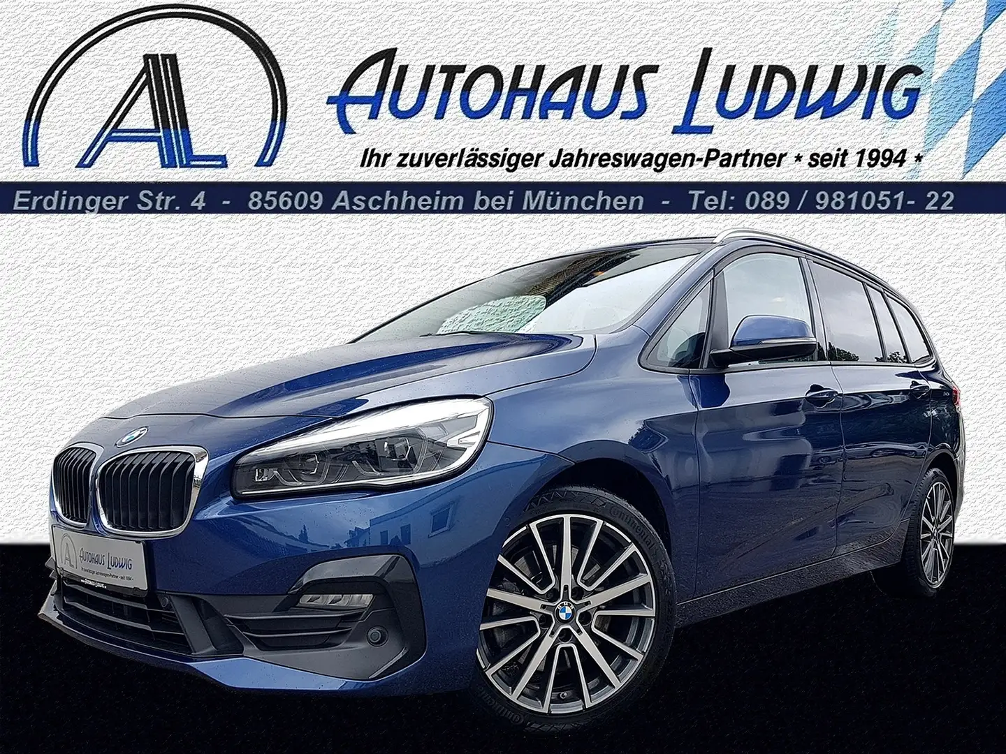 BMW 220 dA xDrive GranTourer*ACC**Leder*Kamera*NP:60.500 Blau - 1