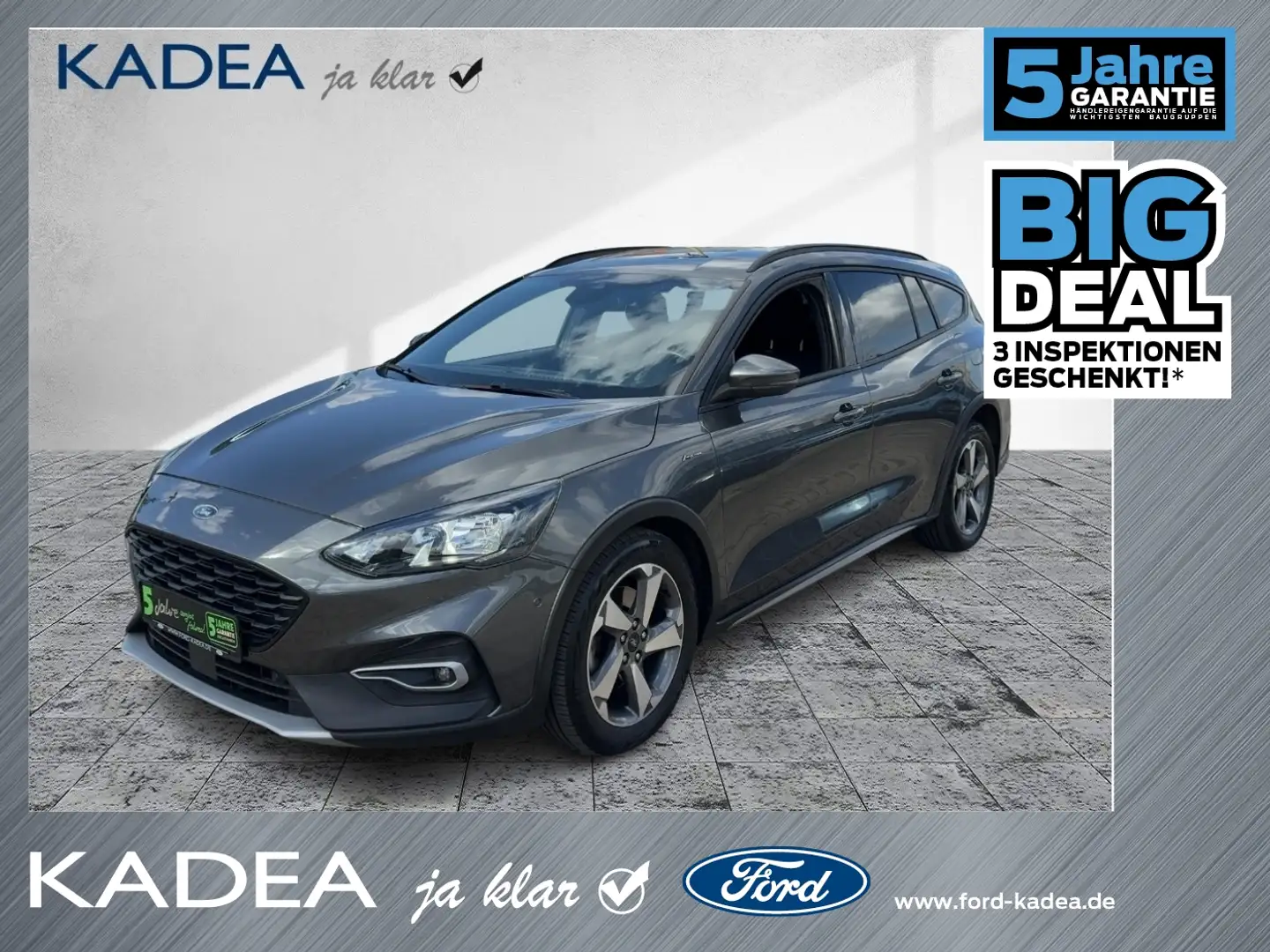 Ford Focus Turnier 1.5 EcoBoost Active X KAM*LED*TWA Grijs - 1