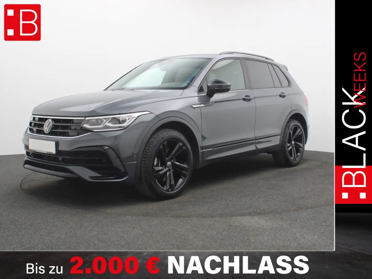 Volkswagen Tiguan 2.0 TDI DSG 4Mo. R-Line BLACK-STYLE PANO AHK NAVI Grau - 1