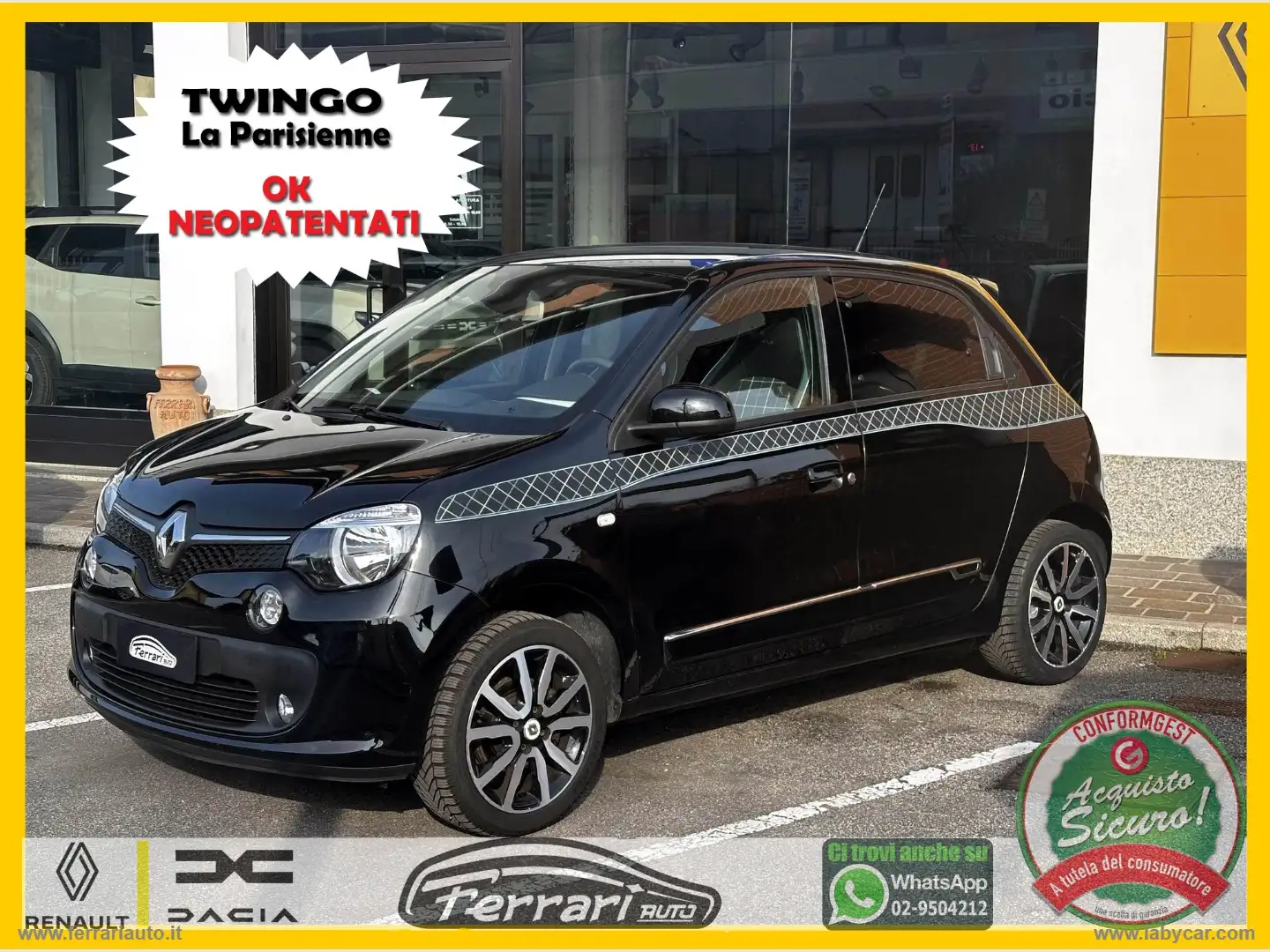 Renault Twingo SCe S&S La Parisienne UNIPROPRIETARIO Schwarz - 1