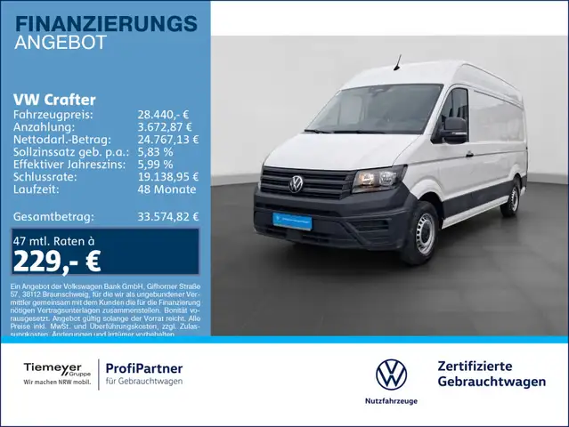 Volkswagen Crafter Kasten 35 TDI MR 3 SITZE KLIMAA