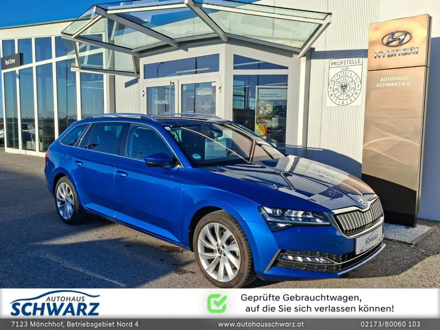 Skoda Superb 1,4 TSI PHEV Style DSG Blau - 1