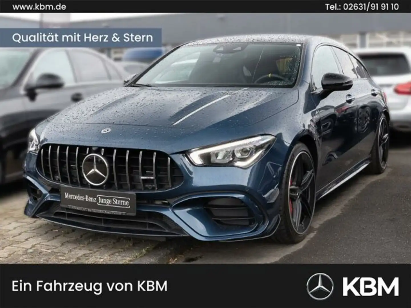 Mercedes-Benz CLA 45 AMG CLA 45 S 4M+ SB NIGHT°DISTR°PANO°FAHRASS-P°KEYL Bleu - 1