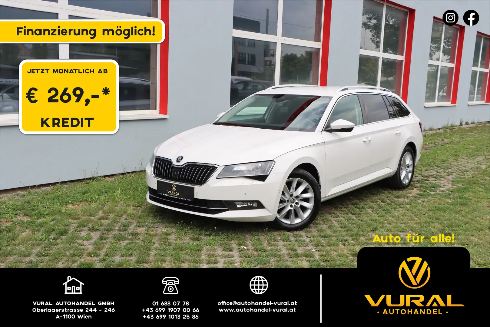 Skoda Superb Kombi 2,0 TDI Style DSG | 1.Besitzer | LED/XENON | Blanco - 1