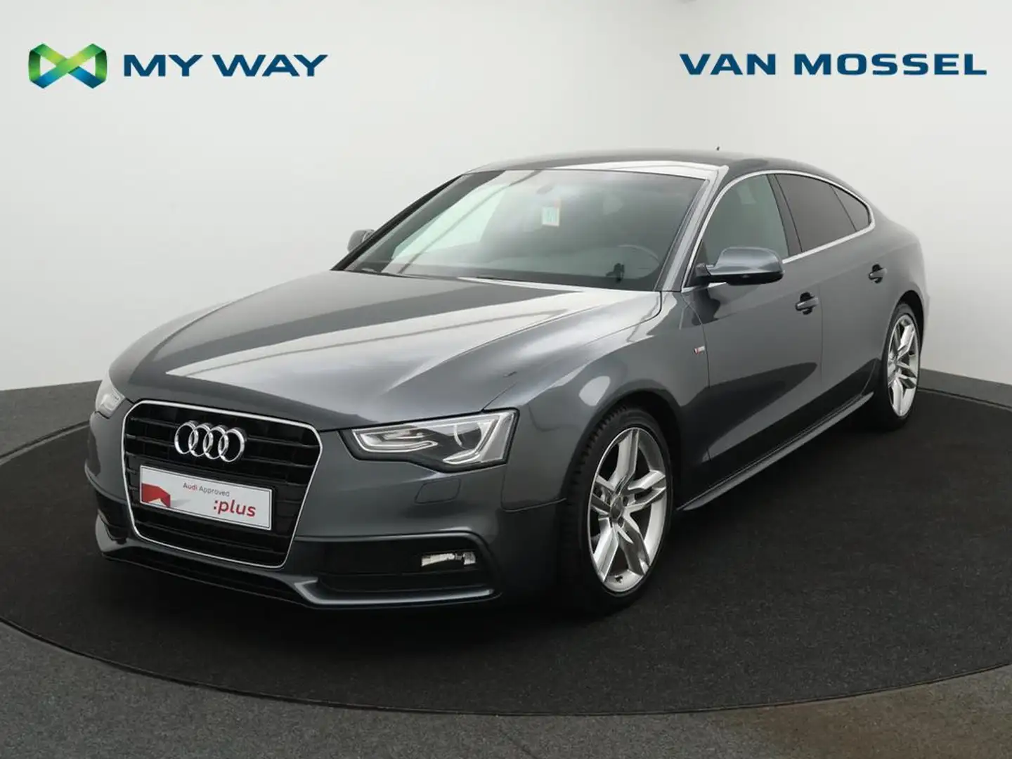 Audi A5 Sportback Audi A5 Sportback 2.0TDI 150PK 2X S-LINE *NAVI*LEDER*TREKHAAK*ZETELVERWARMING*CRUISE*PDC*FULL LED*... Grau - 1