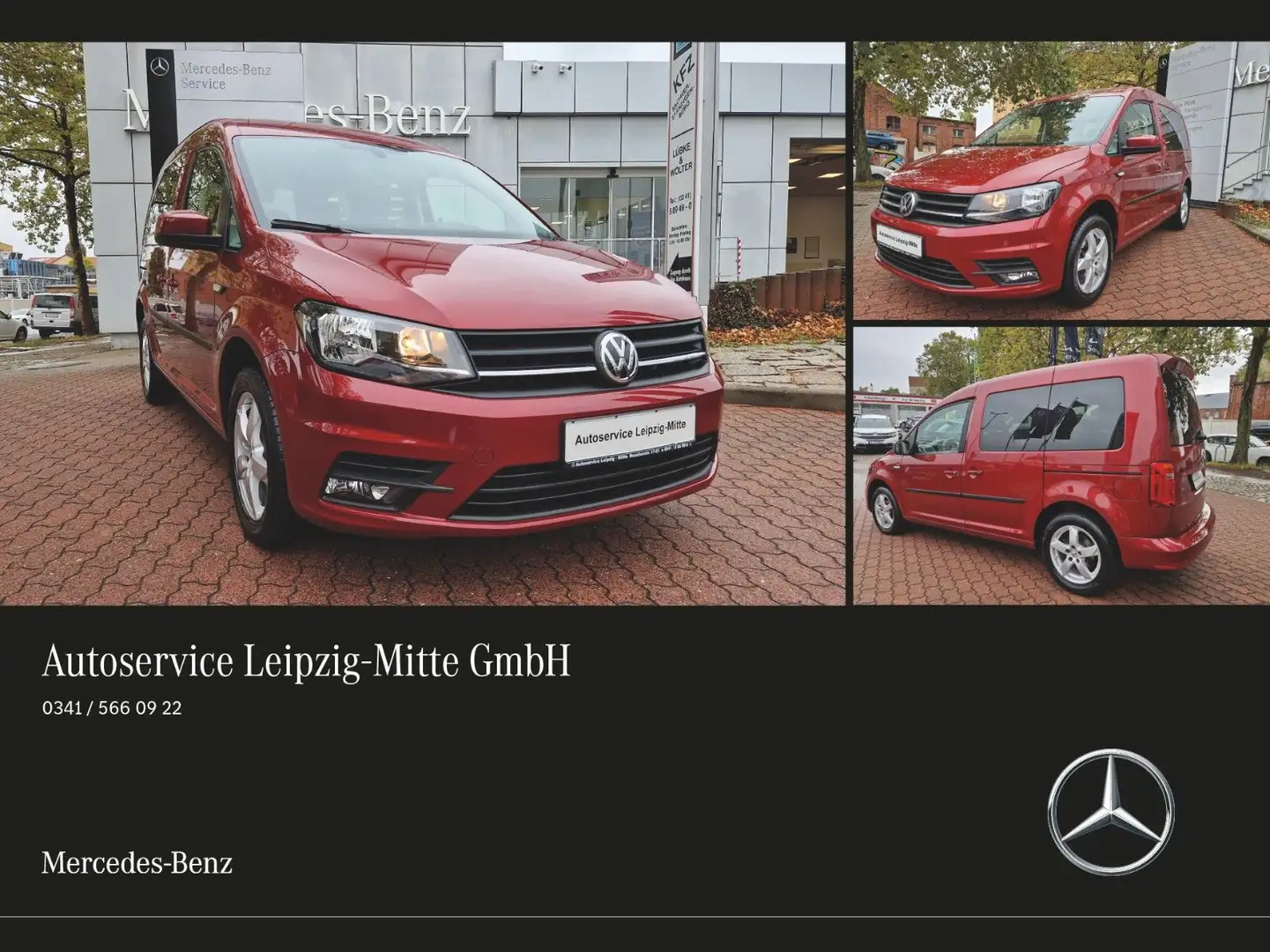 Volkswagen Caddy Trendline 2.0 TDI BMT Rouge - 1