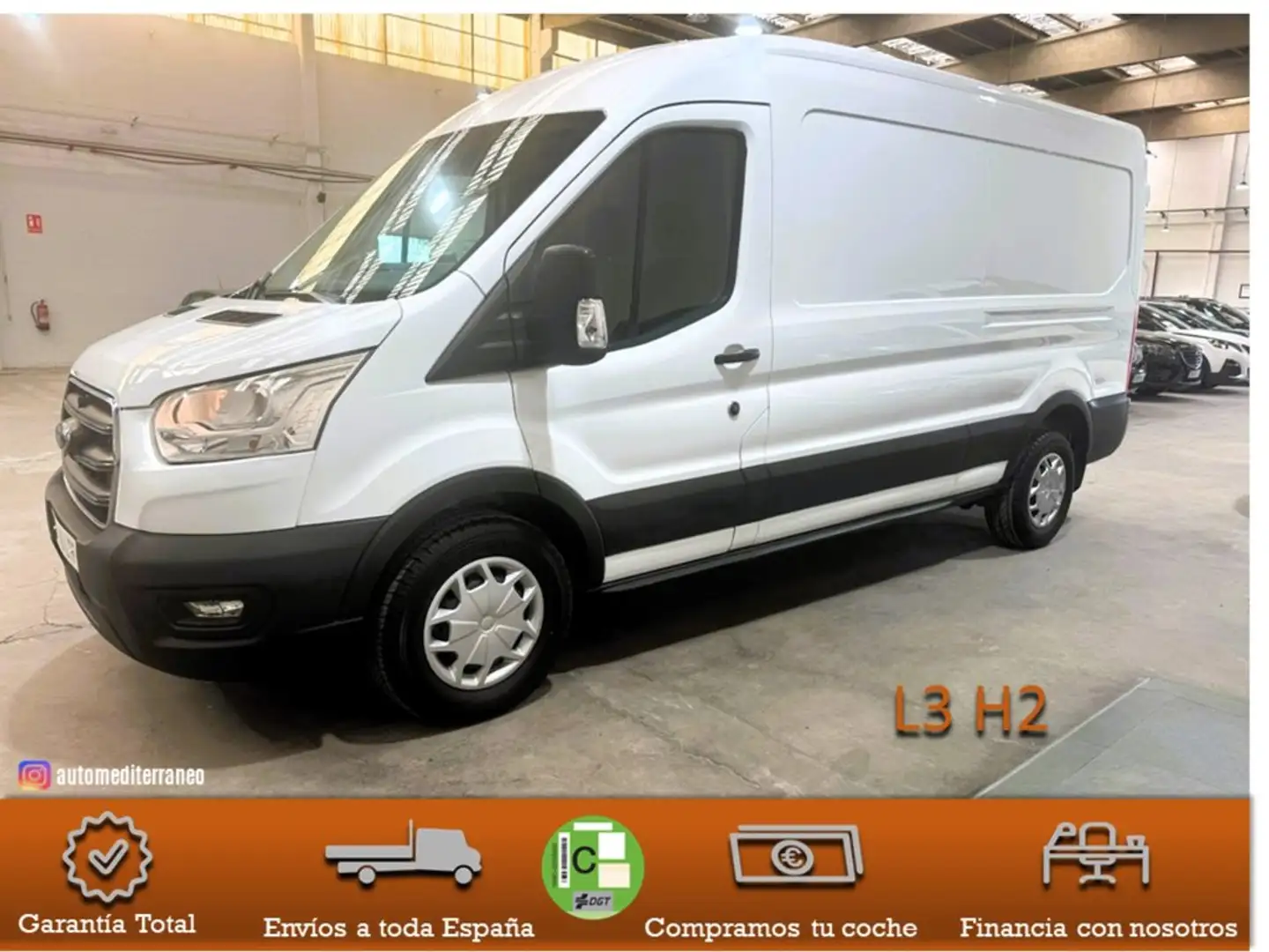 Ford Transit 350 96kW L3H2 Van Ambiente FWD Blanco - 2
