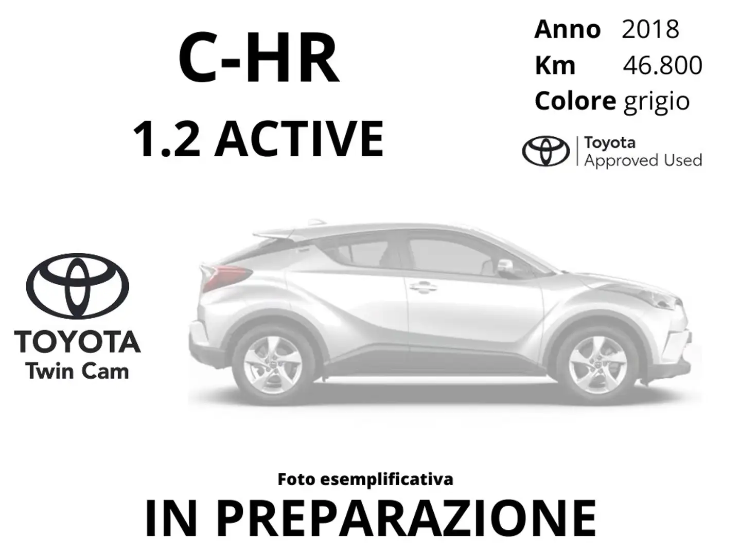 Toyota C-HR C-HR 1.2t Active 2wd Grau - 1