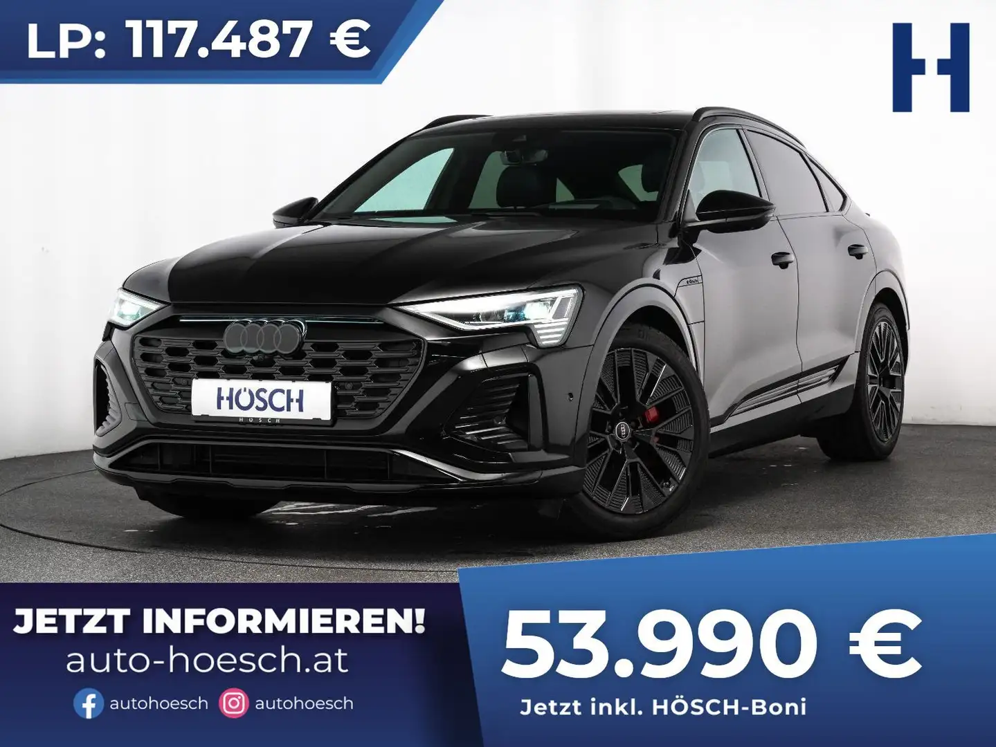 Audi Q8 e-tron 55 SB quattro 2x S-LINE TRAUMEXTRAS -54% Schwarz - 1