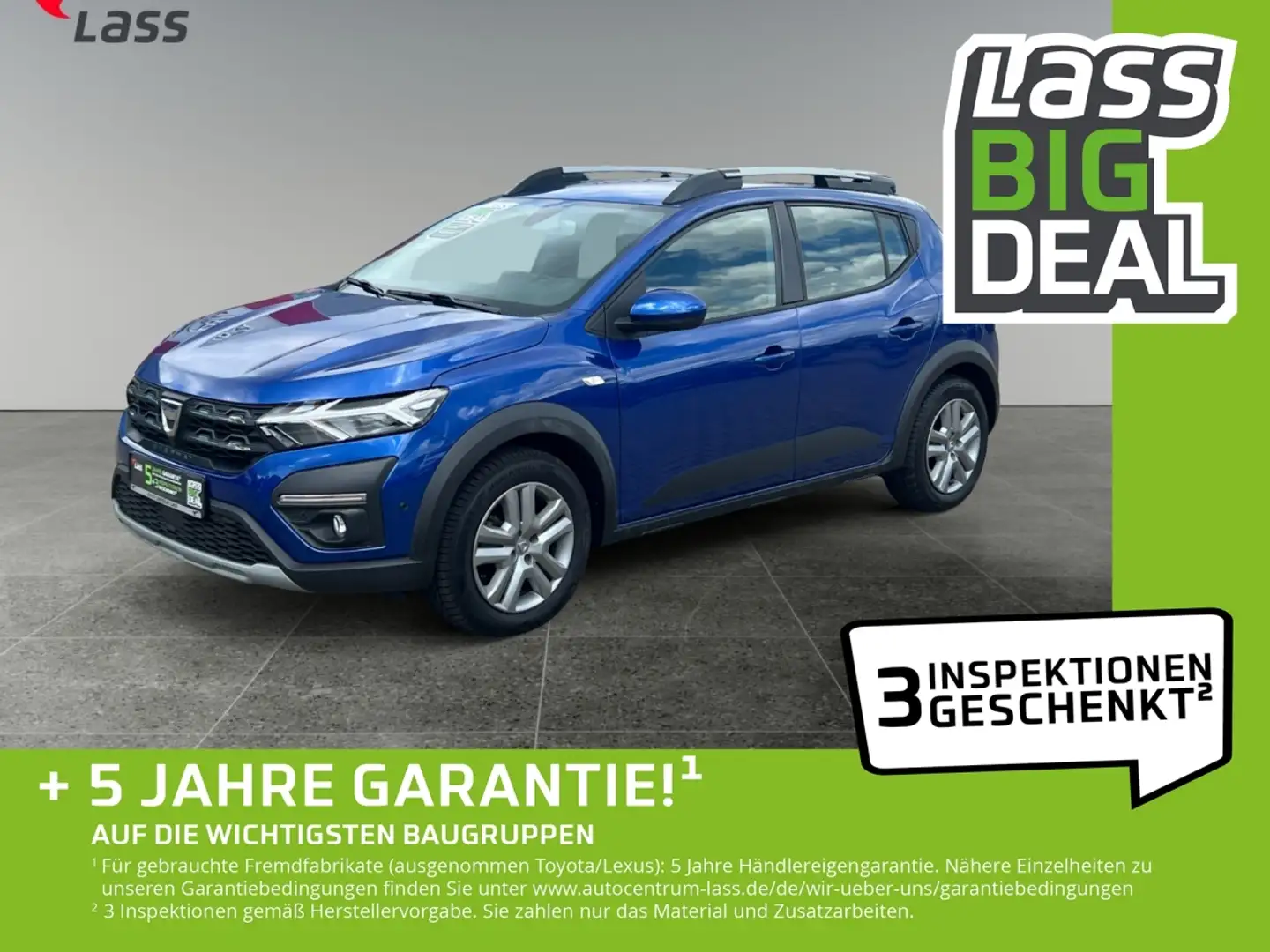 Dacia Sandero III LPG, AHK, Navi, Allwetterbereifung Bleu - 1