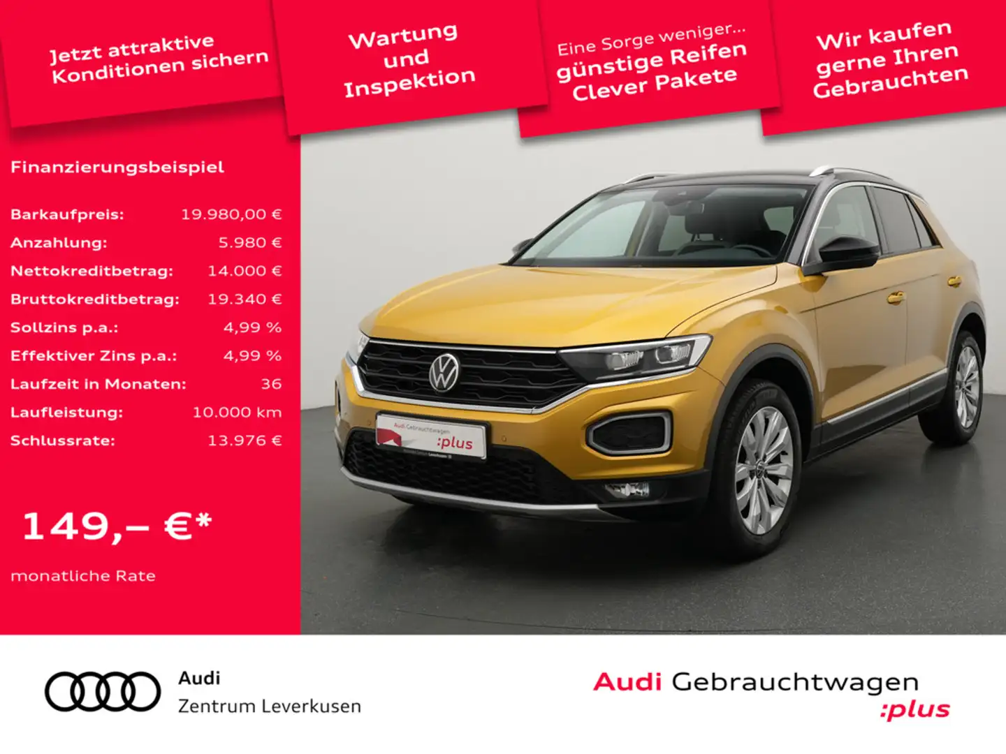 Volkswagen T-Roc Sport DSG ACC NAVI CARPLAY LED KAM AID SHZ Schwarz - 1
