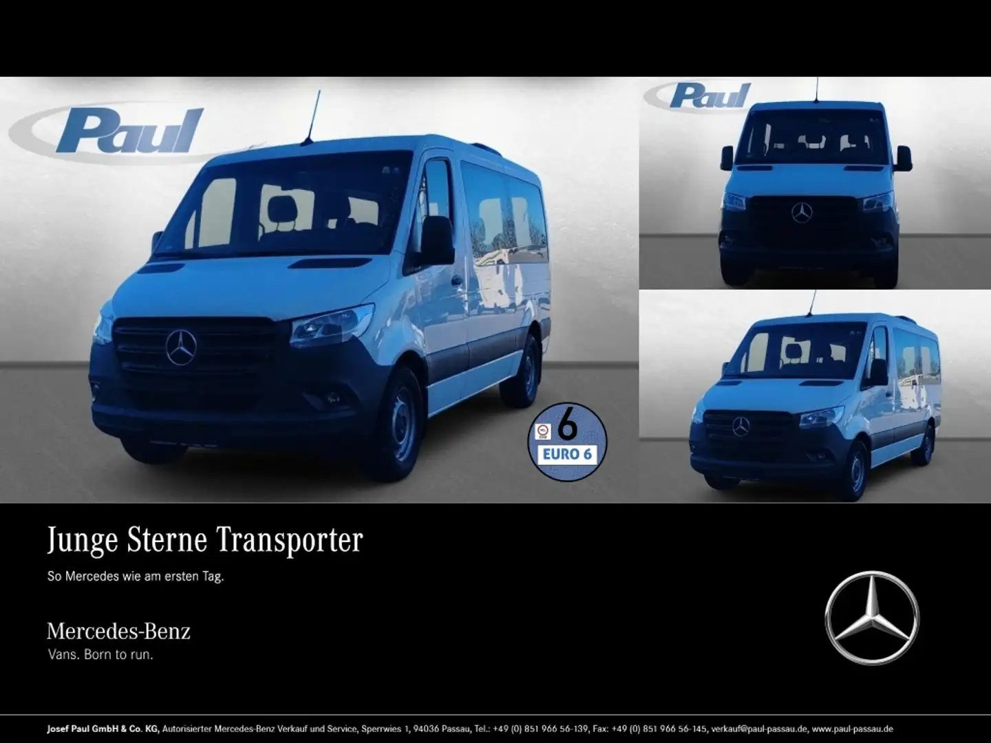 Mercedes-Benz Sprinter 317 CDI Tourer Dachkli+Sthzg+AHK+Kam Weiß - 1