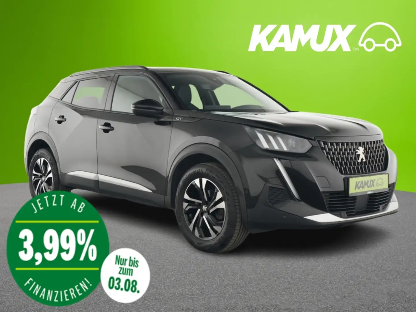 Peugeot 2008 1.2PureTech Aut.GT+LED+NAVI+TEMPO+PDC Noir - 1