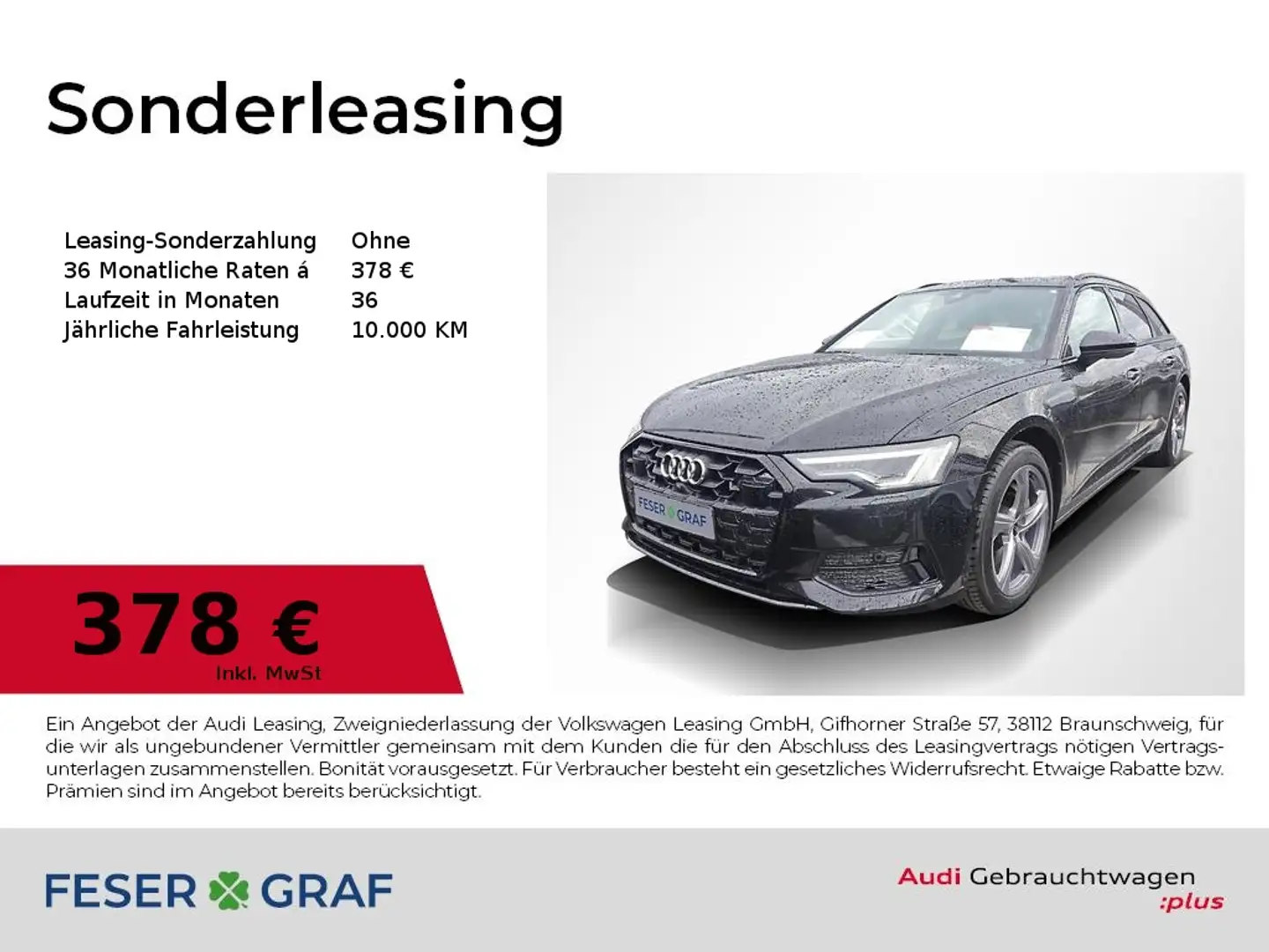 Audi A6 Avant 45 TFSI Sport Matrix Pano HuD AHK 360° Nero - 1
