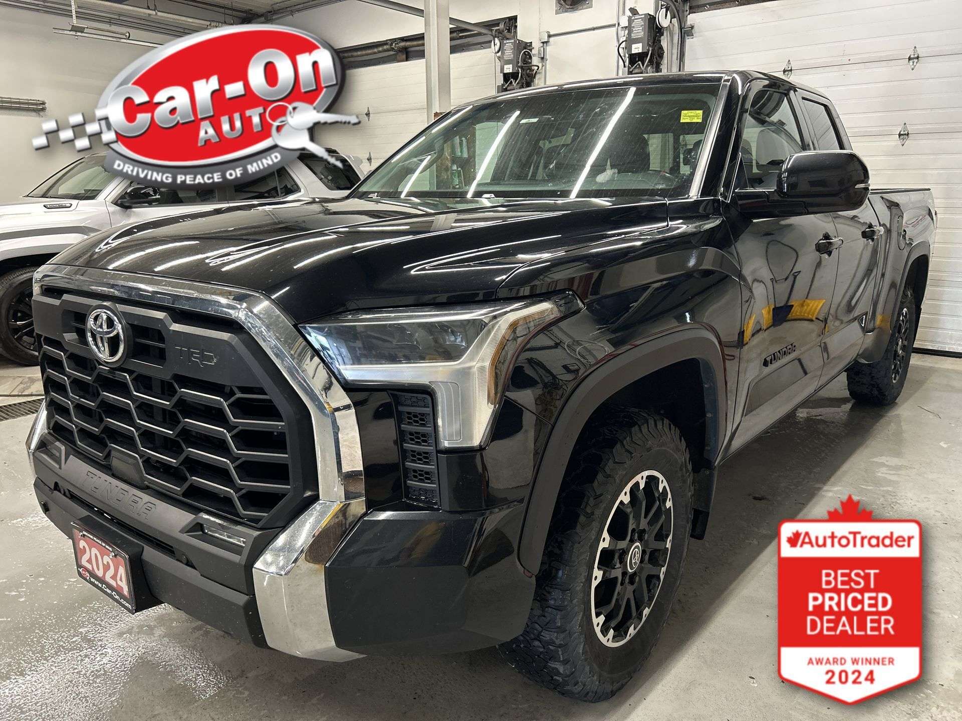 Black 2024 Toyota Tundra SR5 Double Cab 4WD Pickup Truck Four-Wheel Drive Automatic