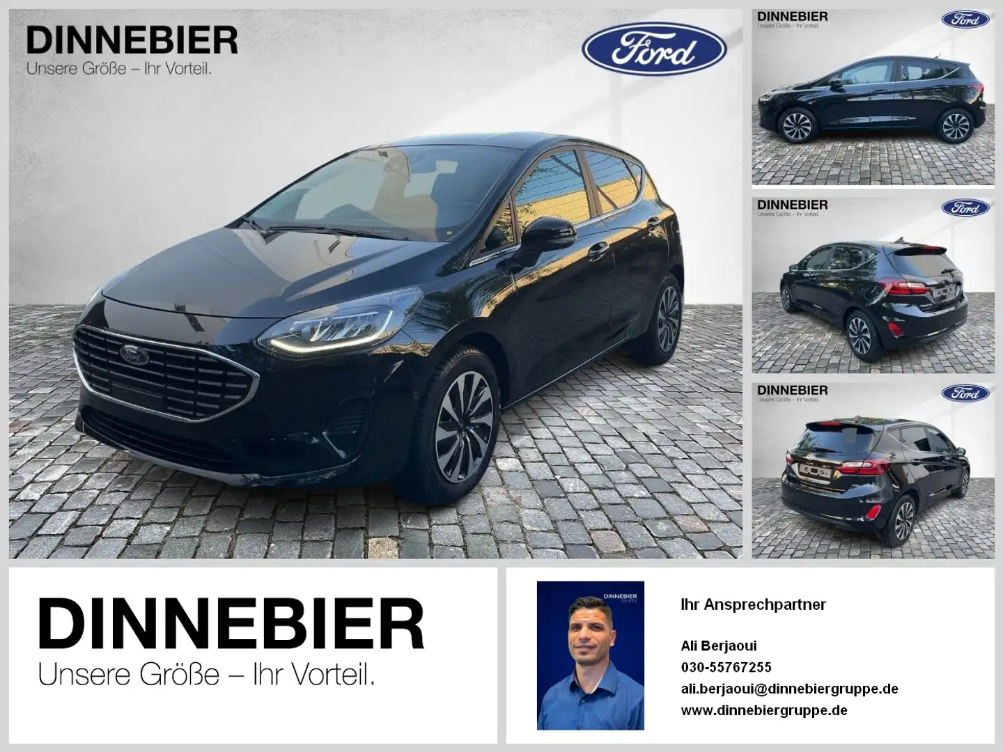 Ford Fiesta Titanium X LED+ParkAssist+NAVI+Kamera Noir - 1