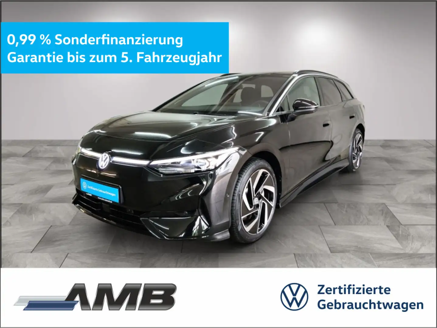 Volkswagen ID.7 Tourer Pro 77kWh/AHK/Matrix/Wärmepu/01.30Ga Schwarz - 1