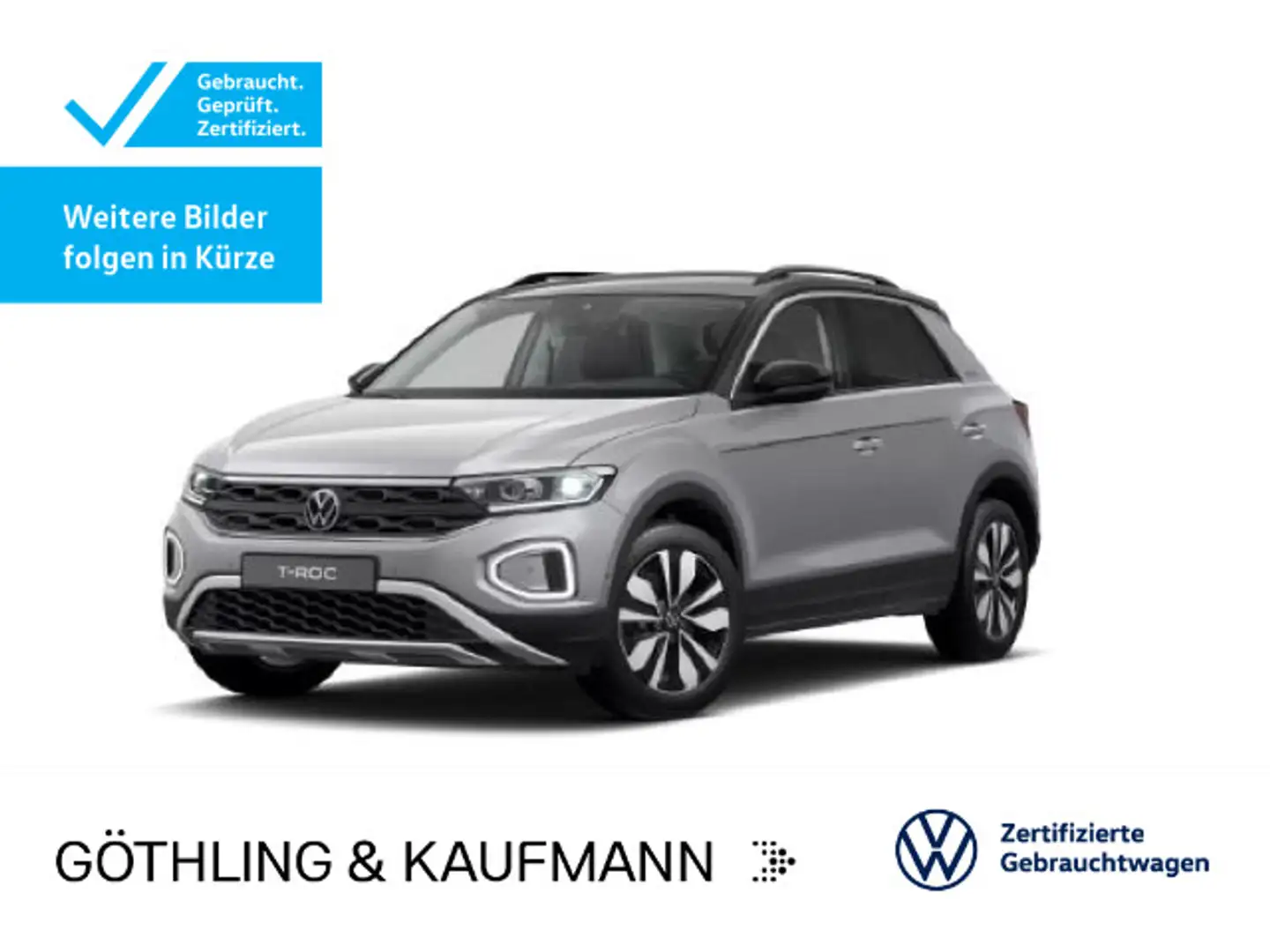 Volkswagen T-Roc T-ROC 2.0 TDI DSG GOAL*AHK*KAMERA*NAVI*LED*17ZOL Silber - 1