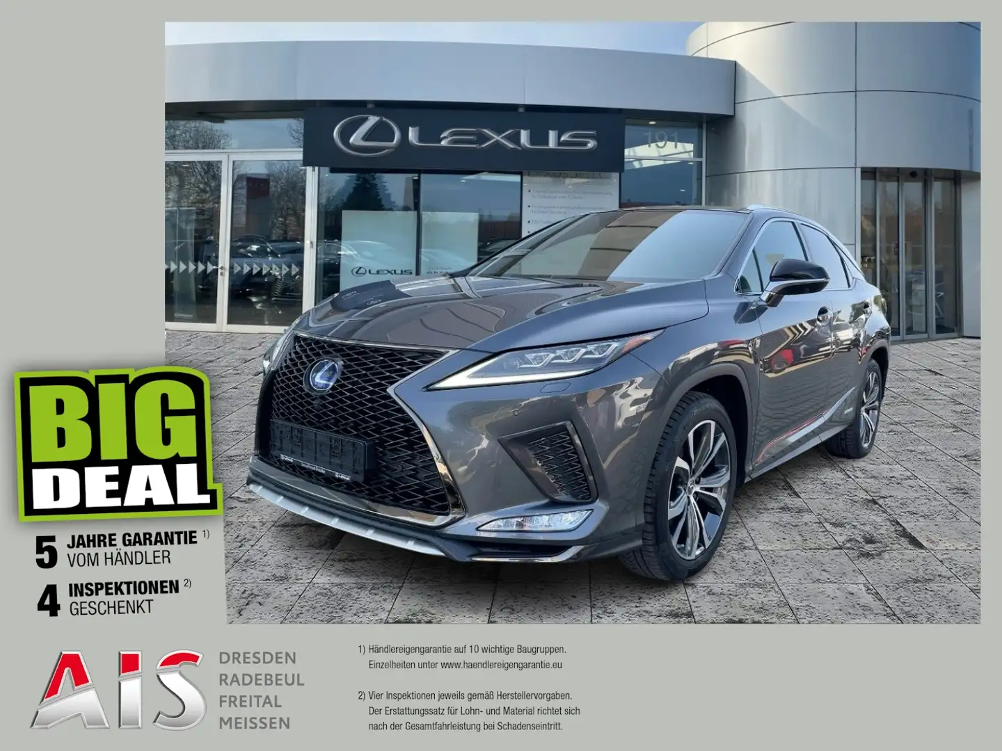 Lexus RX 450h F-Sport Pano*AHK*HUD*Navi*4xSHZ*KAM Grau - 1