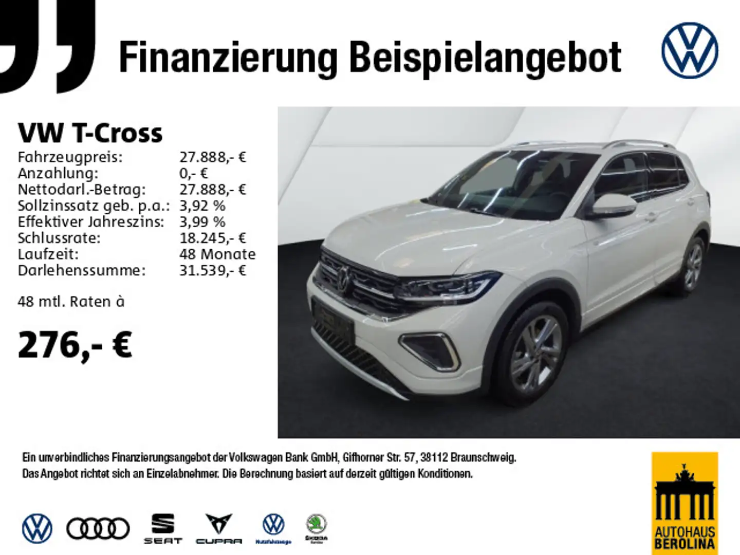 Volkswagen T-Cross 1.5 TSI R-Line DSG *MATRIX*NAVI*R-CAM* Grijs - 1