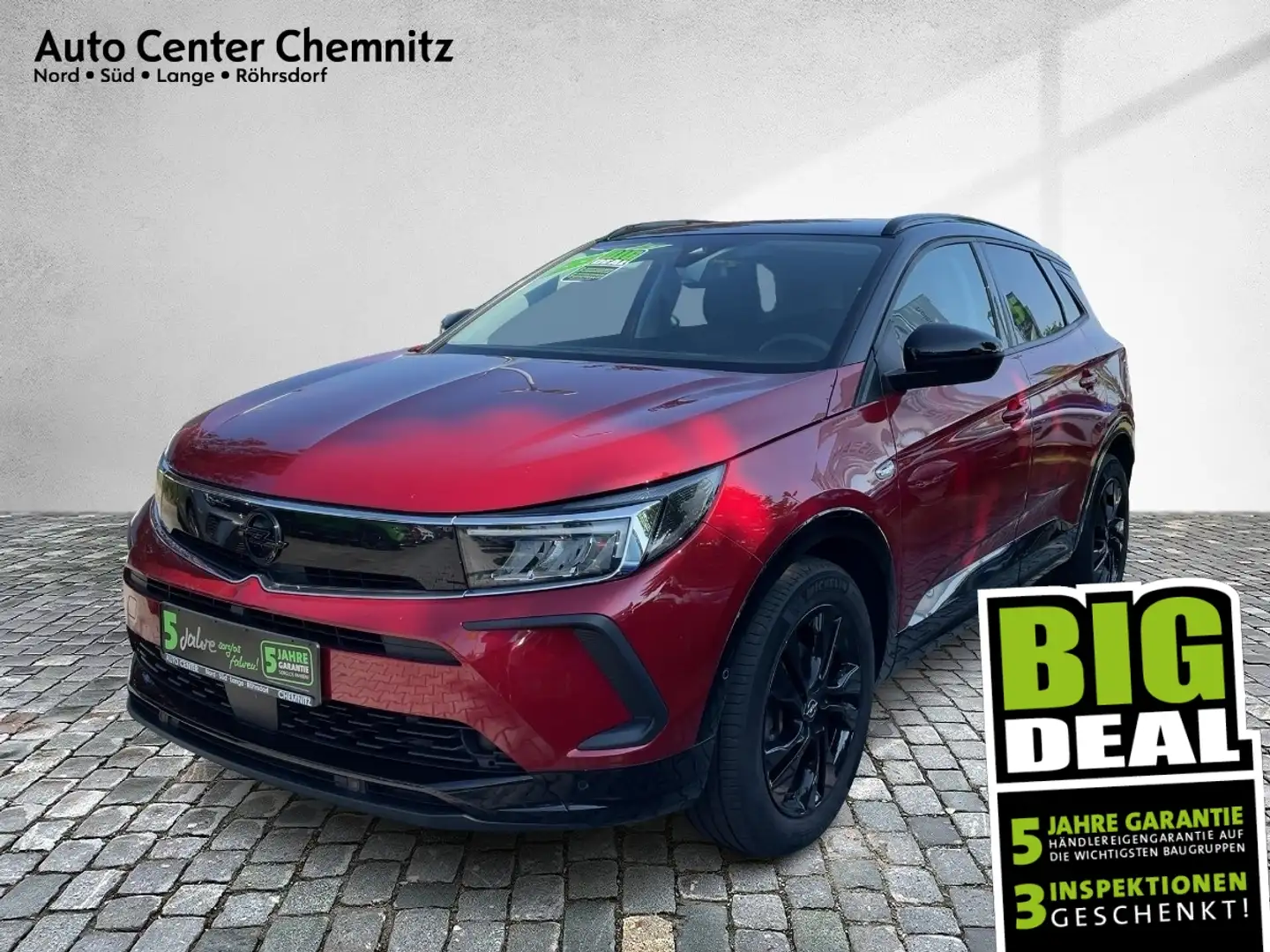 Opel Grandland 1.2 GS Line LED/Navi/Ergo/PDC//Kamera Rojo - 1