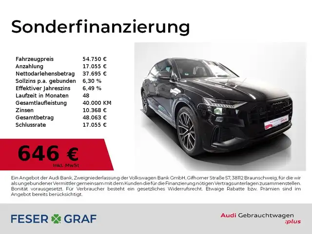 Audi Q8 50 TDI 2x S Line comp+ Pano,Leder,Matrix,B&O,AHK,S