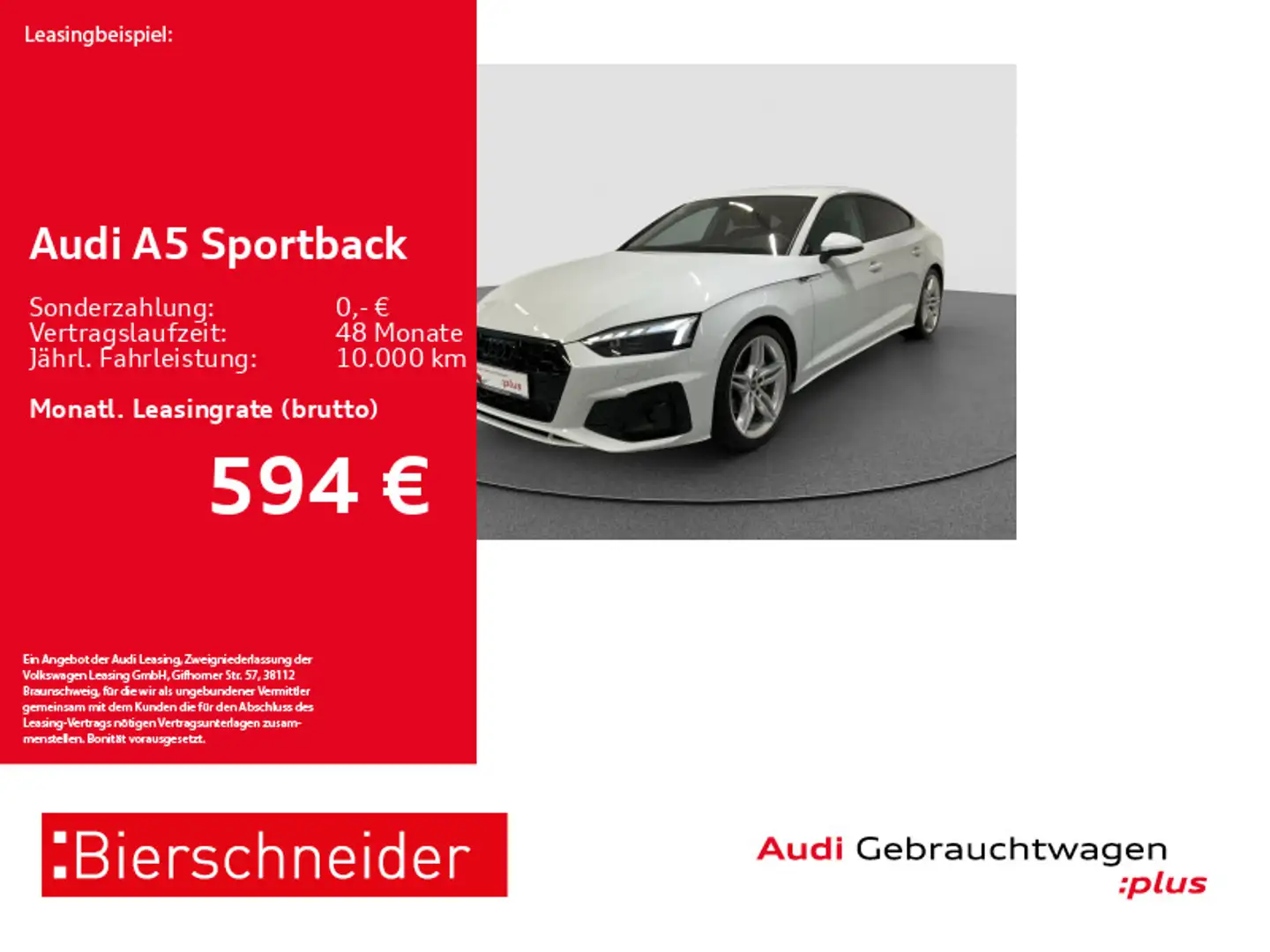 Audi A5 40 TDI qu S-Line Black MATRIX HuD Weiß - 1