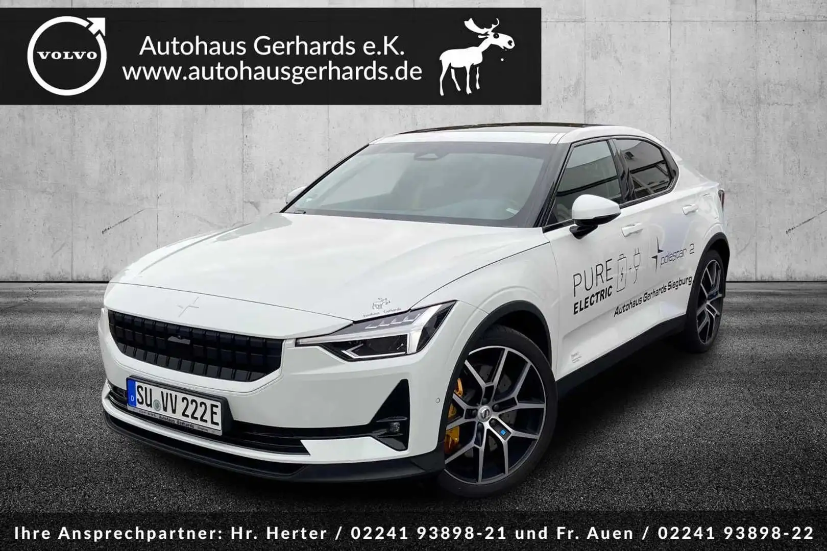 Polestar 2 Polestar 2 Dual 78kWh Long Range, AWD, Performan Weiß - 1