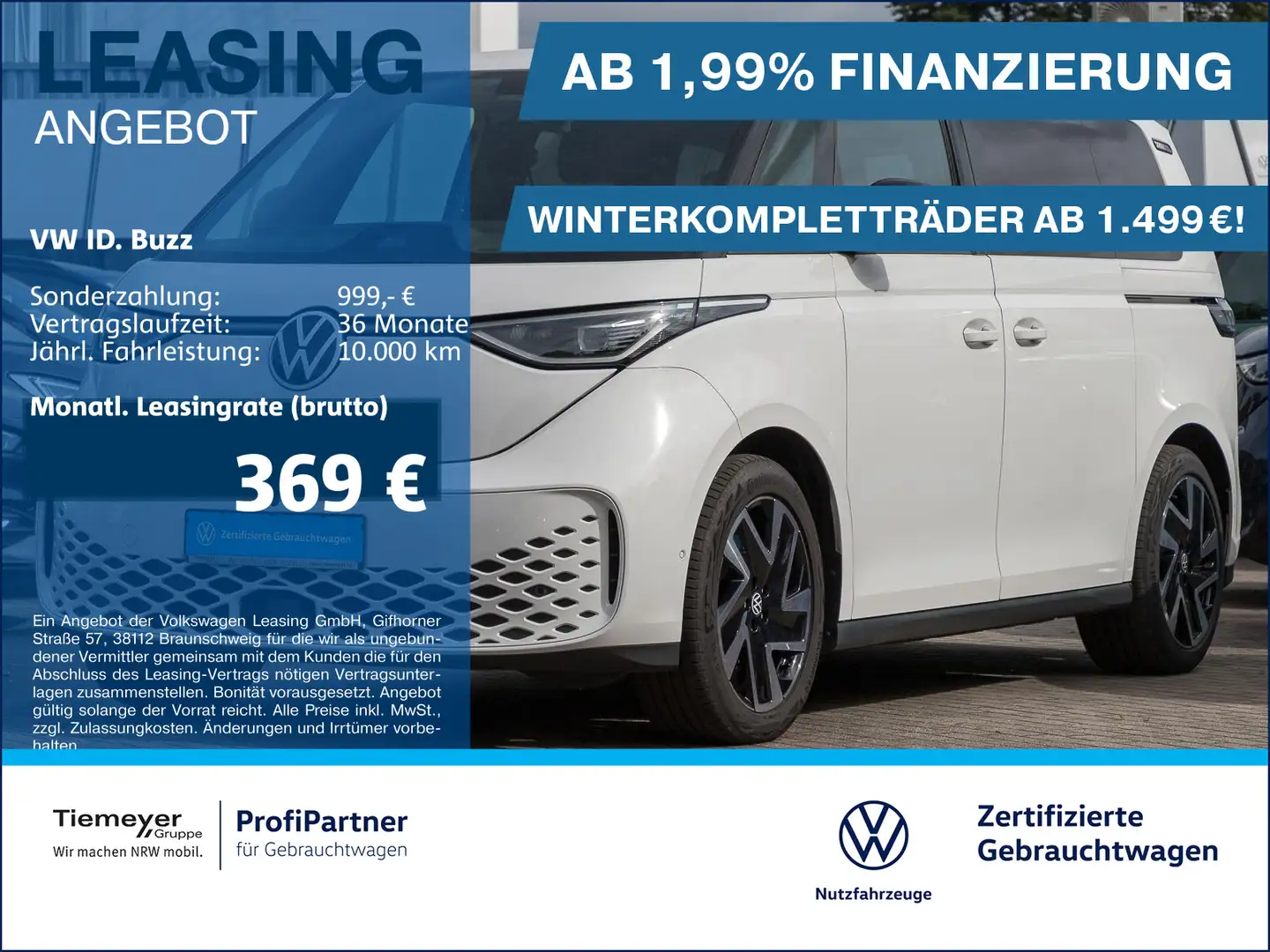 Volkswagen ID. Buzz ID.Buzz PRO 360 AHK LM20 ACC eTÜREN eKLAPPE Weiß - 1
