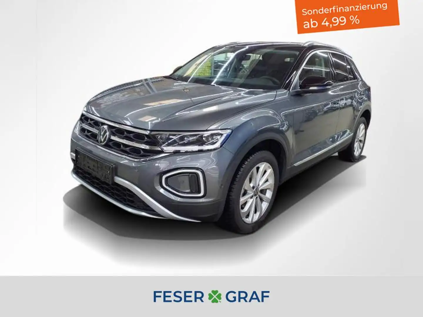 Volkswagen T-Roc Style 1.5l TSI 7-DSG AHK NAVI Gris - 1