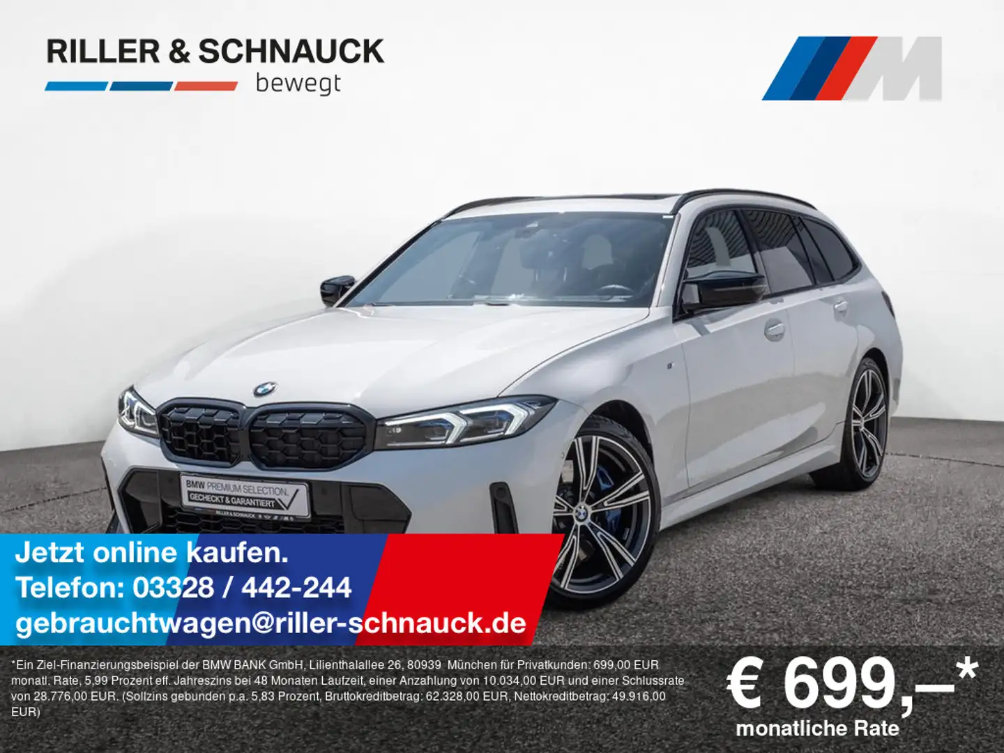 BMW 340 Md Touring xDrive PANO+19 ZOLL+HUD+KAM+MEM Weiß - 1