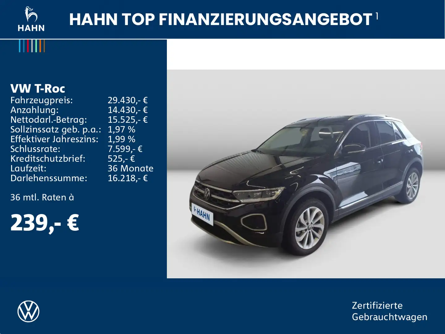 Volkswagen T-Roc 1.5TSI DSG Style ACC AHK LED-Plus Navi PDC Nero - 2