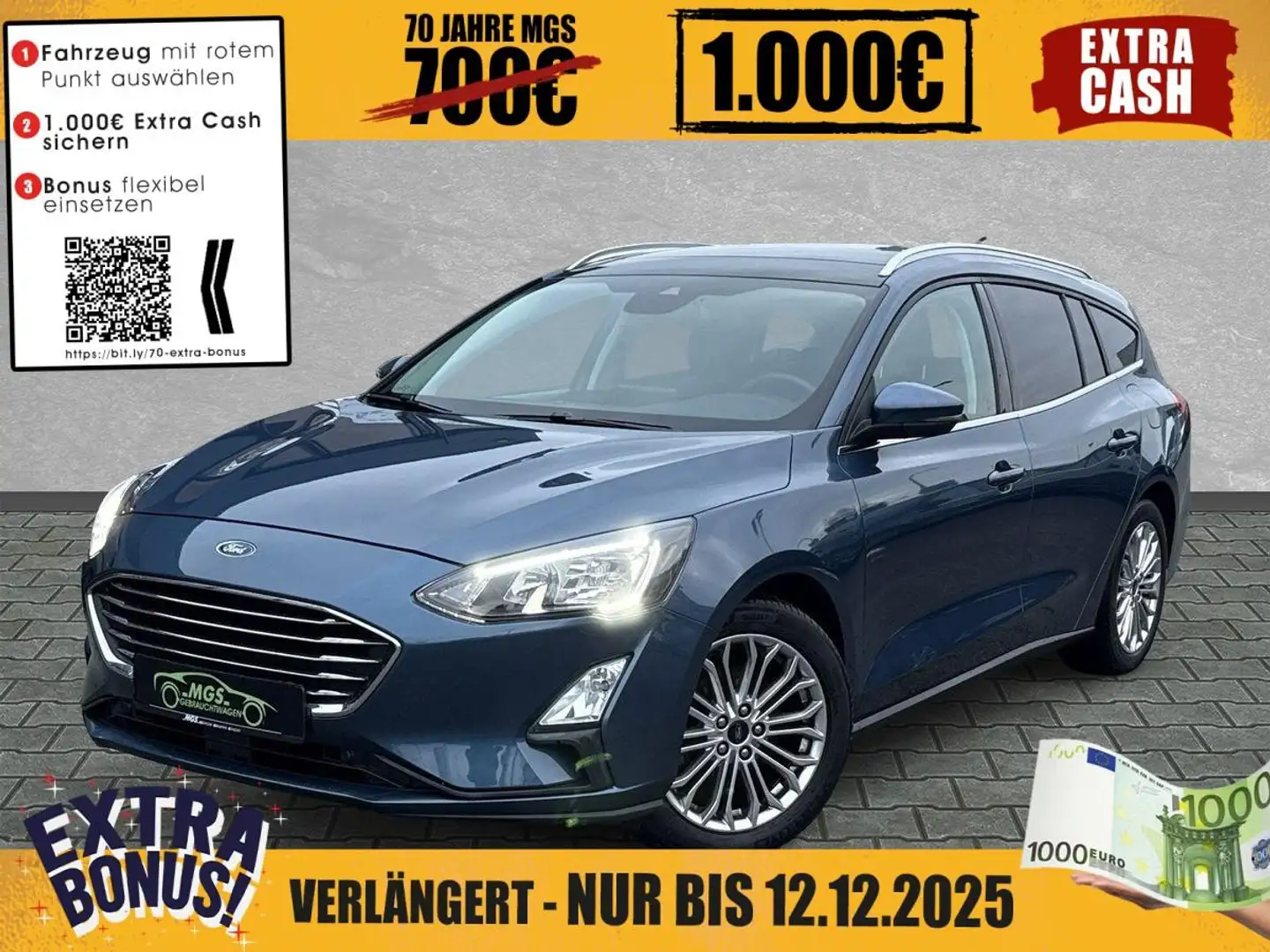 Ford Focus Titanium 1.5 EcoBoost KAT DAB #BT Blauw - 1