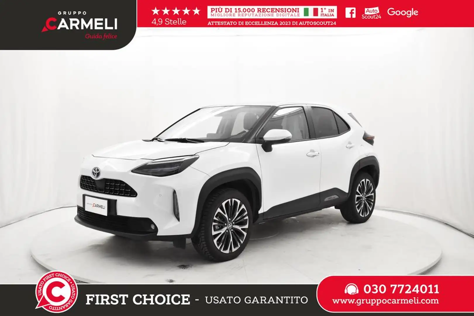 Toyota Yaris Cross 1.5h Lounge fwd 116cv e-cvt TETTO Bianco - 1