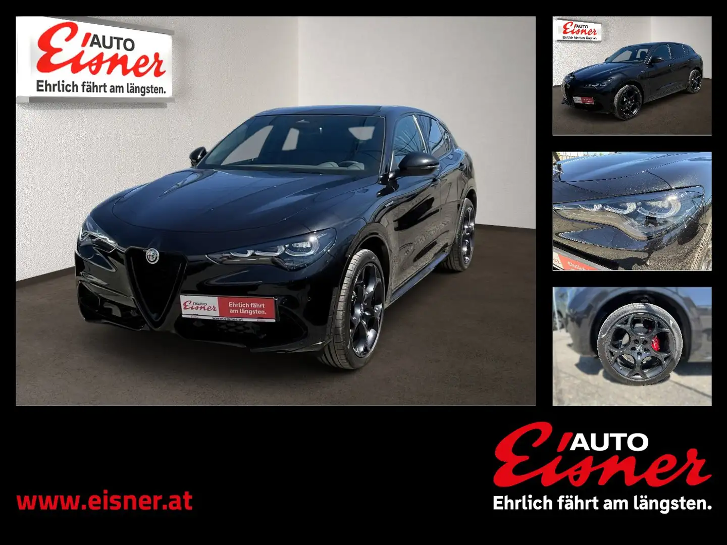 Alfa Romeo Stelvio 2.0 Turbo 16V Veloce Q4 2xKlima ACC AUT Schwarz - 1